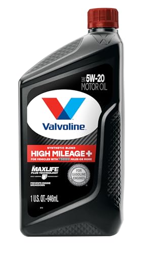 Image of Valvoline High Mileage 150K with Maxlife Plus Technology Motor Oil SAE 5W-20 1 QT, Case of 6