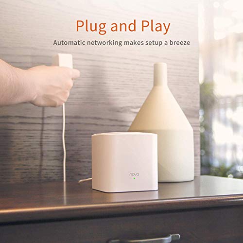 Image of Tenda Nova MX12 Mesh WLAN WiFi 6 System - AX3000 Dual Band Mesh System - Recommended for Huser with 2-4 Bedrooms - 3X Gigabit Port - Replaces WLAN Router & Repeater - Compatible with Alexa - 2 Pack