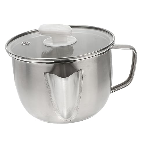 MOTHNUR Contenitore Per Grasso in Acciaio Inossidabile Filtro Per Olio Separatore Di Grassi Salsiera Design Facile Da Superficie Liscia