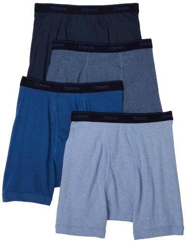Hanes Men's 4-Pack Multi-Color Boxer Brief Underwear