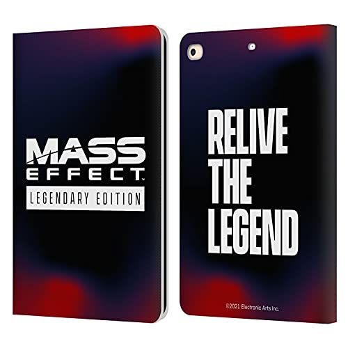 Étui portefeuille Mass Effect en cuir pour iPad 9.7 2017 2018
