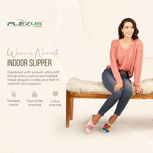 Flexus Spring Step Namaste Indoor Slippers for Women - Ladies Everyday Wear Warm House Shoes - Women's Loafer for Indoor Use4