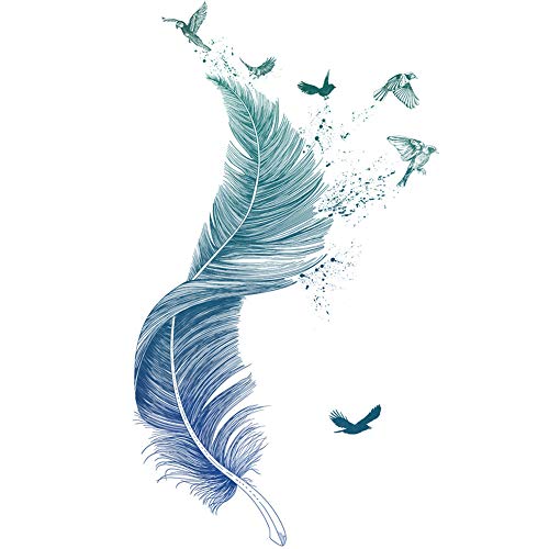 Sayopin Pegatinas de Pared, Etiqueta de la Pared de Plumas Como Decoración de la Pared Para Dormitorio Sala de Estar Cuarto de los Niños, Arte de Bricolaje Hogar Pegatina Mural, 71x 123cm