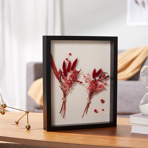 Image of Amazon Basics 11 inch x 14 inch Shadow Box Wood Rectangular Frame, Black