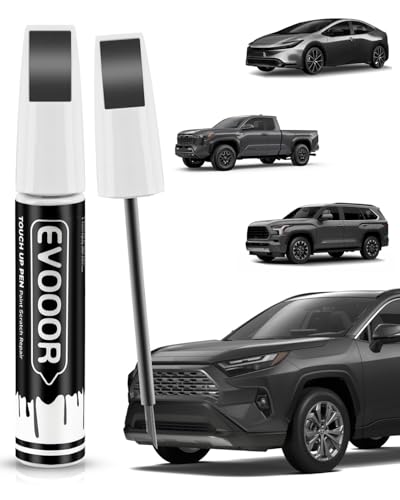 EVOOOR 1G3 Magnetic Gray Metallic Touch Up Paint Compatible with Toyota Exact Match 2 in 1 Touch up...