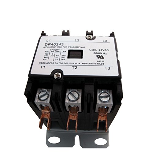 Supco DP40243 - CONTACTOR 40A 24V 3 POLE by Supco - Used condition - US$20.77