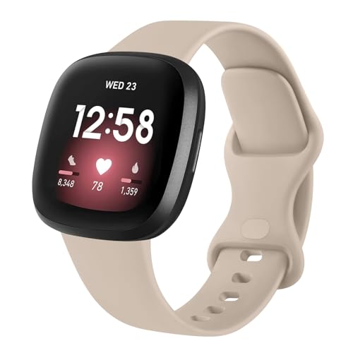Image of Meliya Soft Strap for Fitbit Versa 4 / Versa 3 / Sense 2 / Sense(Watch Not Included), Flexible Premium Elastomer TPU Adjustable Watch Straps, Sport Replacement Band for Women Men
