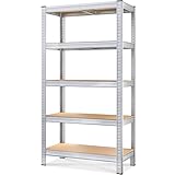 ERHÖHTER SCHUTZ: Schone deinen Boden mit den Gummischonern für oben und unten, sodass diese den Boden gut vor Kratzern schützen. Dieses Metallregal hat auf jeder Ebene eine Mittelquerstrebe für noch mehr Stabilität z.B. bei hoher Mittellast.