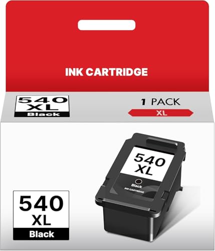 PG-540XL PG 540 XL Nero Cartucce Sostituzione per Canon 540XL per Canon Pixma MG3650s TS5150 TS5151 MG3600 MG3250 MG3650 MG3550 MG4250 MG2250 MX455 MX475 MX395 (1 Nero, Alta Capacità XL)