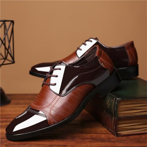 Mens Dress Shoes Oxford Shoes for Men Formal Pointed Lace Up Business Tuxedo Shoes3