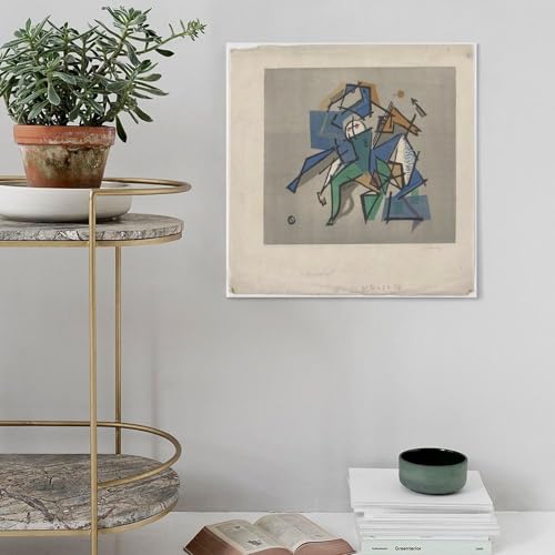 Tableau de polo par Louis Schanker 40x40 cm pour salon - 4