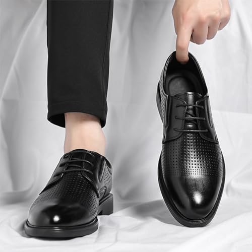 Fashion Breathable Hollow Pointed Men's Tuxedo Dress Shoes Classic Lace-up Formal Oxfords Fashion Slip On Prom Business Wedding Dress Shoes2