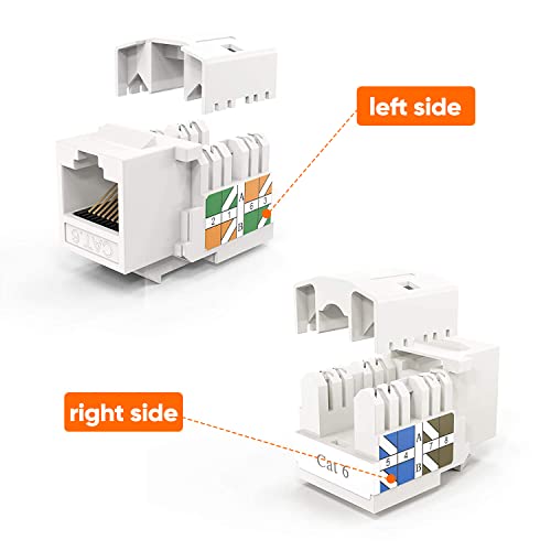CableCreation Cat6 Keystone Jacks 10-Pack RJ45 Female miniatura 3
