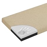 baibu 48 Inch Bench Cushion, Dual-Layer Design Memory Foam Indoor Bench Cushion, Non-Slip Standard Size Rectangle Seat Pad with Ties, 48x16x2Inch, Beige