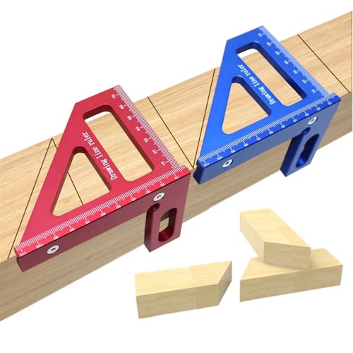 Escuadra Carpintero de Aluminio con Transportador 3D miniatura 3