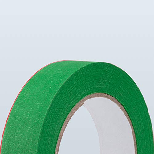 Ruban de masquage vert anti-bavure Lichamp 2,5 cm pour bords nets