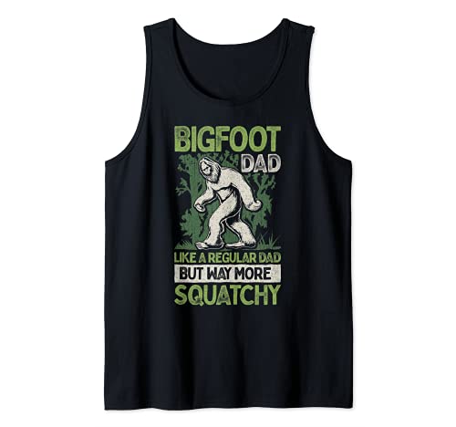 Bigfoot Dad Squatchy Sasquatch Día del Padre Retro Vintage Camiseta sin Mangas