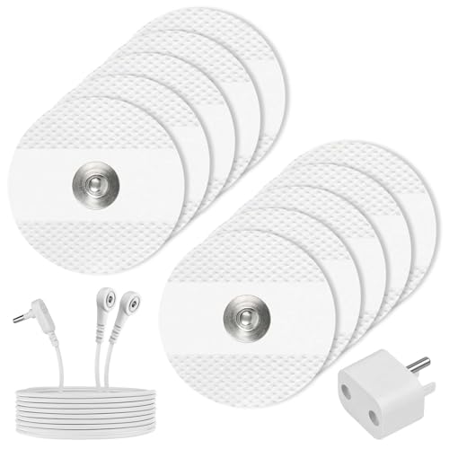 Grounding Patches 10 Pack with Grounding Cord & Adapter, Reusable Adhesive Grounding Pad, Grounding...