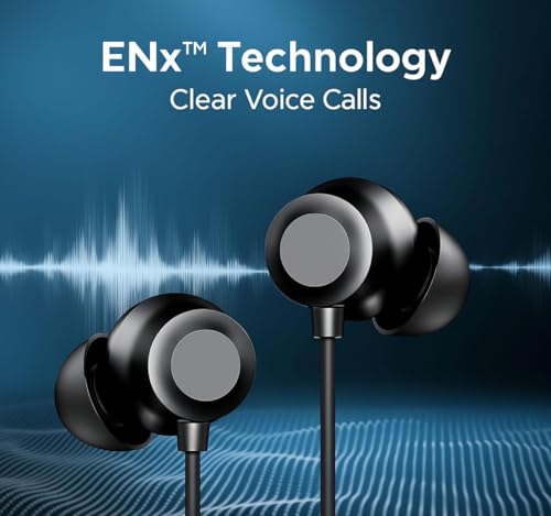Image of Original Bullets Wireless Z3 for OnePlus Bluetooth in-Ear Neckband Earphones with Mic, 45dB Hybrid ANC, 12.4mm Bass Drivers, Fast Charge 10 Mins - 20H Music, 28H Battery