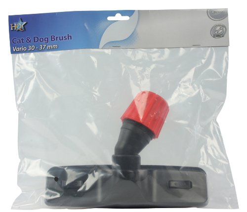 HQ Vario-Adapter Tierhaardüse 30-37 mm für Haushaltsstaubsauger, universell für Katzen- und Hundehaare, Schwarz/Rot, für Haustierbesitzer