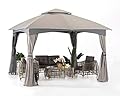 ABCCANOPY 10x10 Outdoor Gazebo - Patio Gazebo with Mosquito Netting, Outdoor Canopies for Shade and Rain for Lawn, Garden, Backyard & Deck (Gray)