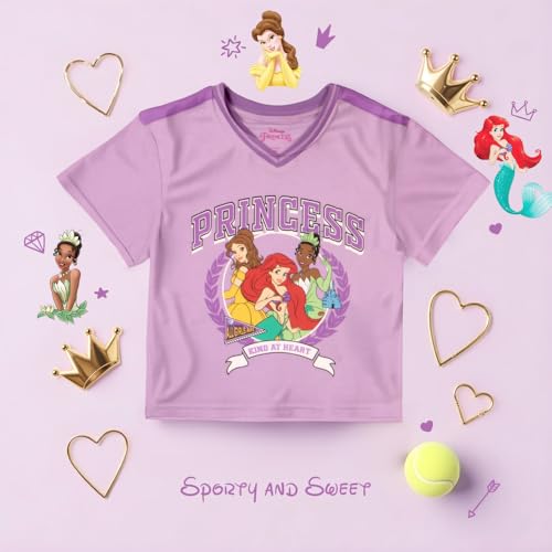 Image of Disney Princess, Lilo and Stitch, Minnie Mouse, Moana and Frozen Girls 2-Piece Sets - Short Sleeve T-Shirt and Skort for Kids