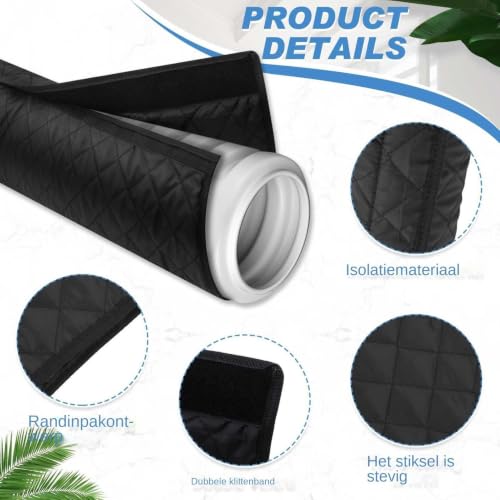 Cubierta de manguera de CA de 150 cm, funda aislante para tubo de escape de aire portátil 5