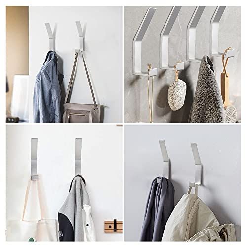 KYOEON Coat Rack Hooks Wall Mounted, Silver 6Packs, Bath Towel Rope Hooks for Kitchen, Door, Cabinet, Bathroom, Foyers, Hallways, and Bedrooms by KYOEON - Used condition - Image 7