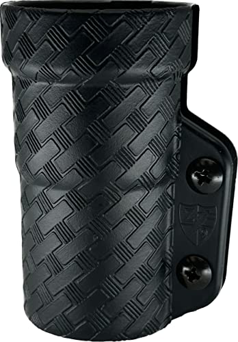 Zero9 Holsters - Model 4033 Flashlight Case (Black Basketweave, Tek Lok)
