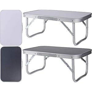 Riyashop Aluminium Camping Table Mini Folding Table Side Table Foldable Lightweight Camping