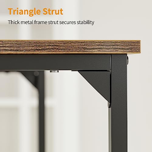 Cubicubi Computer Desk 32" Home Office Laptop Desk Study Writing Table, Modern Simple Style, Brown #TOP3