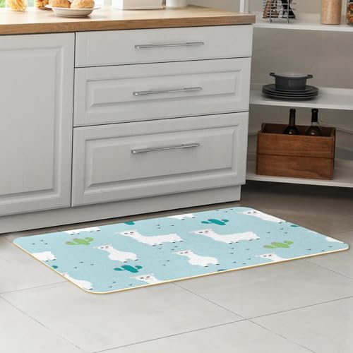 Alfombrillas de cocina absorbentes lavables con diseño llama 7