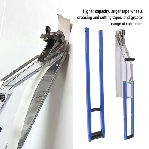 Trockenbau Klebebandspender mit Schlammbox, 2,5L Kapazität, Edelstahl und Acryl, Manuelle Taping-Maschine für Trockenbauarbeiten