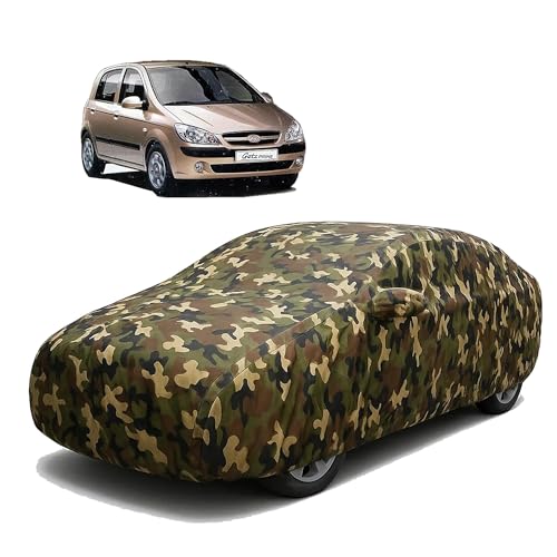 Image of Sulfar 100% Waterproof Car Body Cover for Hyundai Getz Prime - Triple-Stitched Dustproof UV, Heat & Rain Protection with Mirror Pockets, Full-Bottom Elastic & Free Storage Bag - All-Weather Indoor Out