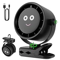 HiLUNDA USB-C Wiederaufladbar Ventilator Leise - 3 in 1 Tischventilator mit LED-Display, 720° Gedreht Werden, 5-Gang Drehzahlregelung, 4000 mAh Clip Ventilatoren Kann Aufgehängt