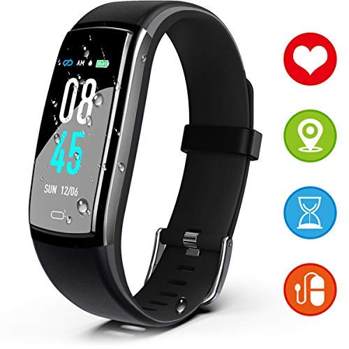 LEMOONE Fitness Tracker HR, IP68 Waterproof Activity Tracker with Color Screen, Health Tracker Heart Rate Blood Pressure Calories Pedometer Call/SMS Remind for Smart Watch for Men Women Kids