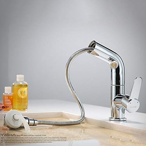 Robinet mitigeur pivotant 360 avec douchette et jet filtrant chaud et froid