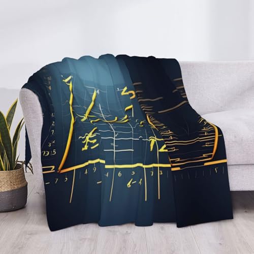 Couverture lavable formule mathématique jaune pour canapé et lit - 5