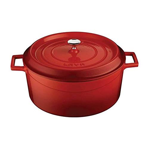 Lava Signature Enameled Cast-Iron Round Dutch Oven - 7 Quart, Cayenne Red #TOP6