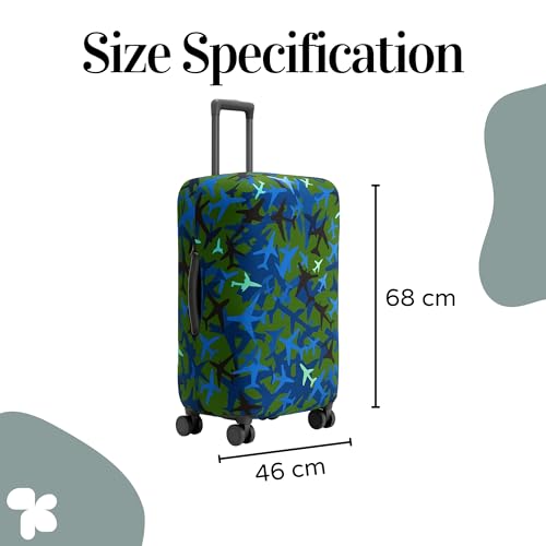 Image of AMPEREUS Trolley Bag Cover - Stretchless, Waterproof and Polyester Fabric with Plane Print Luggage Cover for Large Size Suitcase Luggage Cover (28 Inch)