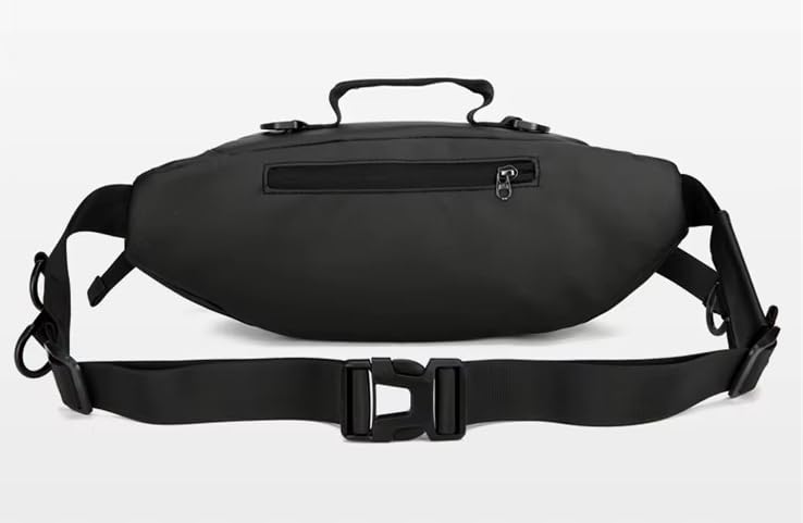 Image of WILDHORN Outdoor Nylon Fishing Waist Bag for Men & Women | Sport Fanny Pack & Tackle Storage Pouch with Multi-Pockets | Adjustable Utility Waist Pack for Fishing, Travel & Gym (Black)