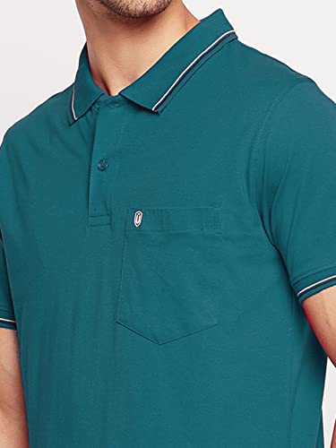 Image of UNIBERRY Men's Cotton Half Sleeves Solid Polo Neck T-shirt-MT4-BG 4XL