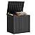 Mars Villa Deck Box, 31 Gallon Resin Indoor and Outdoor Storage Box Waterproof for Patio Furniture Cushions, Pool Supplies, Gardening Tools, Weatherproof and UV Resistant (Black)