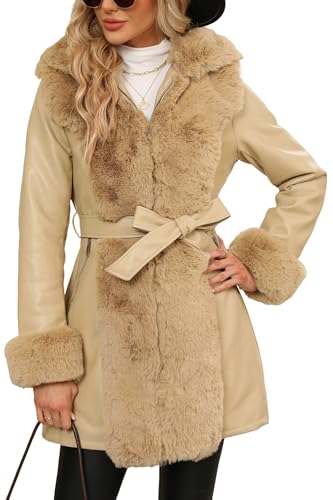 Faux Leather Fur Lined Jacket