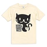 [スコーピー] 猫 Tシャツ しろ＆くろねこさん メンズ レディース 半袖 ナチュラル M