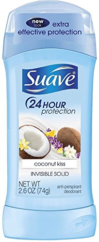 Suave Deodorant Invisible Solid, Coconut Kiss 2.6 oz (7 Pack)