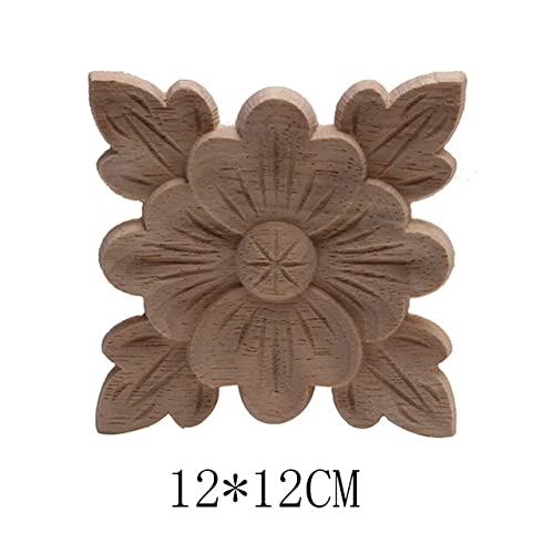 Apliques de madera tallada ARKERO B70 corona oval para decorar muebles 3