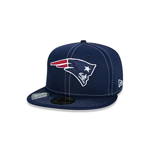 New Era New England Patriots för män officiell Nfl Sideline Road 59fifty keps Dk Blue 7 1/4