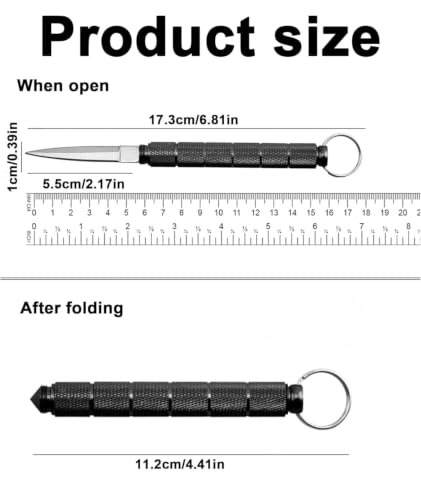 Image of TRIDEX Portable Utility Cutter with Stainless Steel Blade, Compact Keychain Box Cutter, EDC Mini Cutting Tool for Camping, Hiking, Travel, DIY, Office & Everyday Use