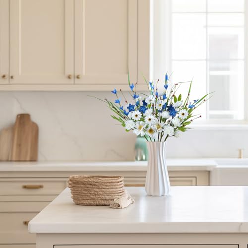 6pcsartificialflowersfor4thofjulypatrioticdecorationsartificialdaisyflowerswithbluestarsindependencedayflowersformemorialdayhomeofficetabledecor Urban Country Home Decor 6 pcs artificial flowers for 4th of july patriotic decorations artificial daisy flowers with blue stars independence day flowers for memorial day home office table decor urban country home decor